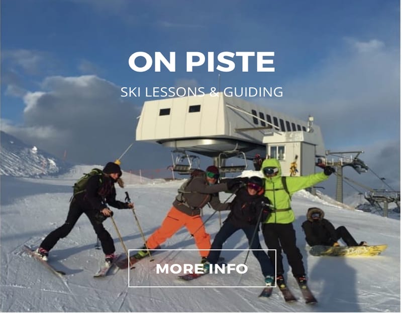 Ski lessons and guiding on piste